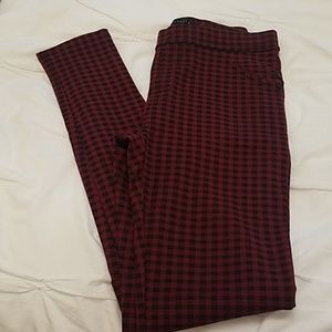 Sanctuary black and dark red leggings.